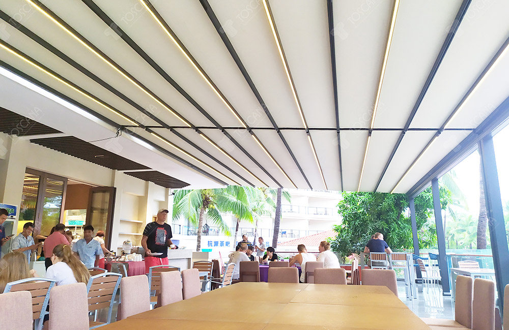遮阳篷商业案例：南中国大酒店-幸福餐厅