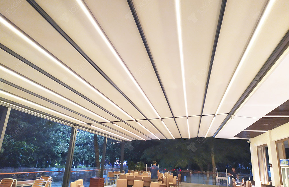 遮阳篷商业案例：南中国大酒店-幸福餐厅