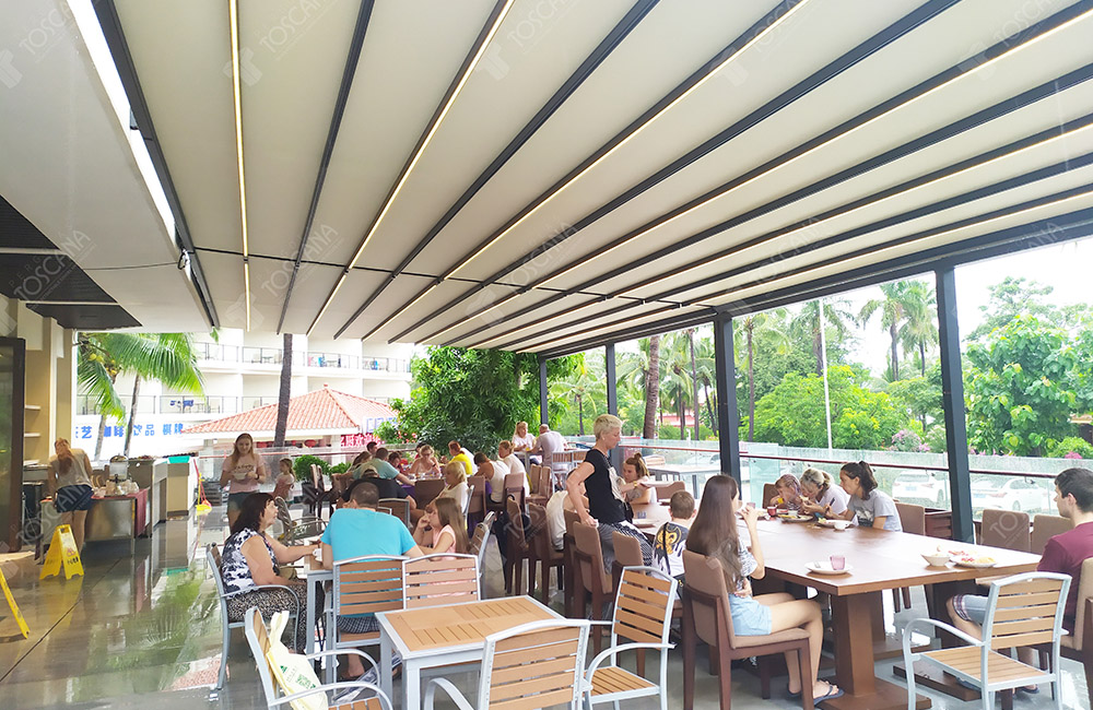遮阳篷商业案例：南中国大酒店-幸福餐厅