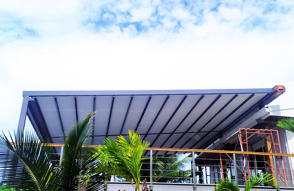 遮阳篷商业案例：帕劳伊莱来海滨餐厅