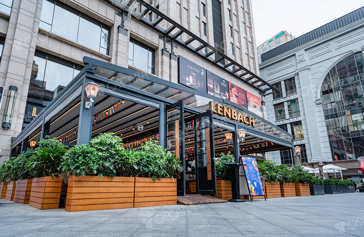 遮阳篷商业案例：兰巴赫西餐·啤酒坊